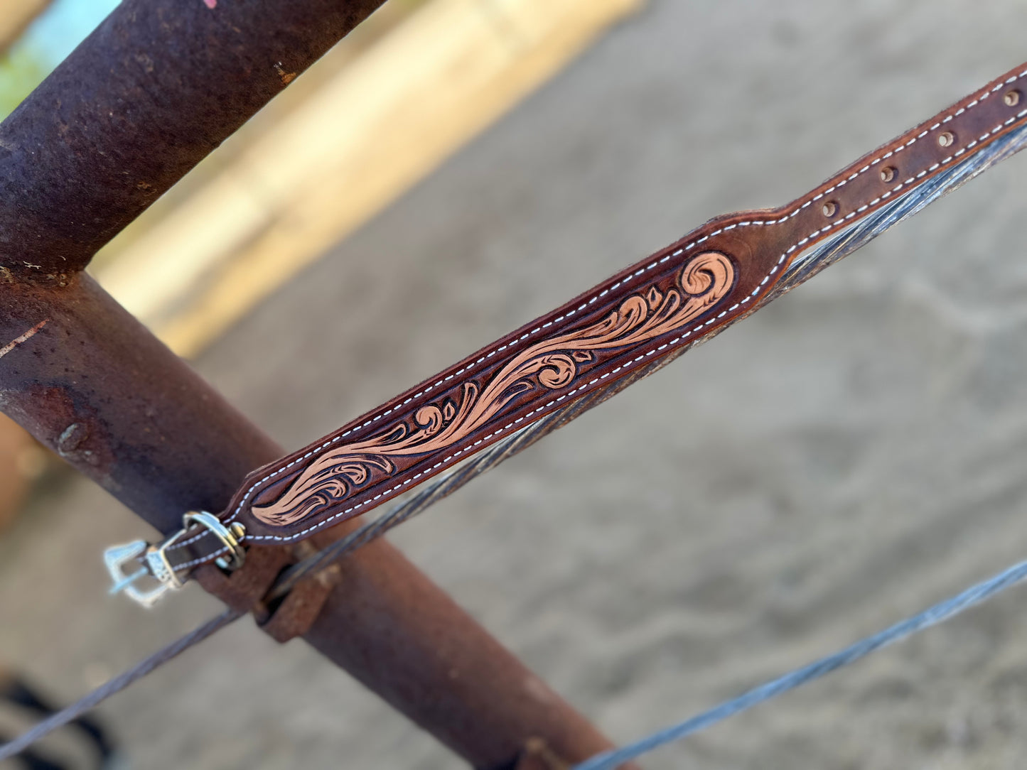 Dog Collar - Brown Scrolls