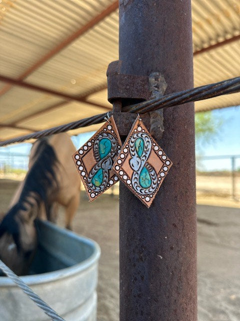 Earring - Turquoise Snake