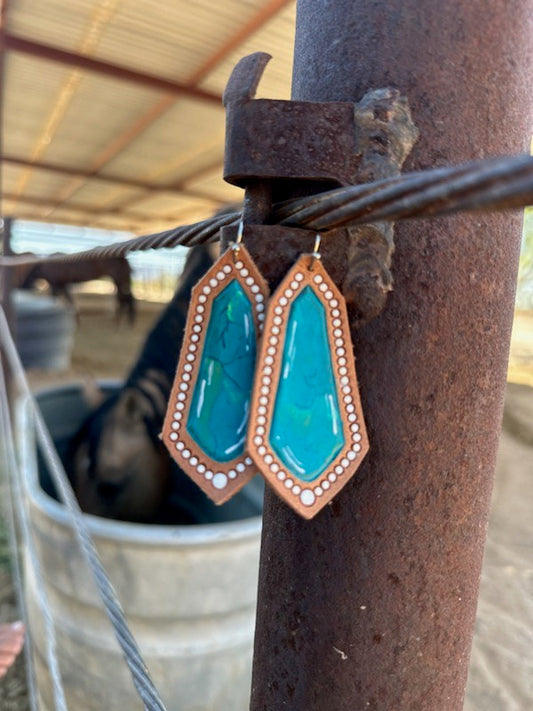 Earring - Turquoise Pendant