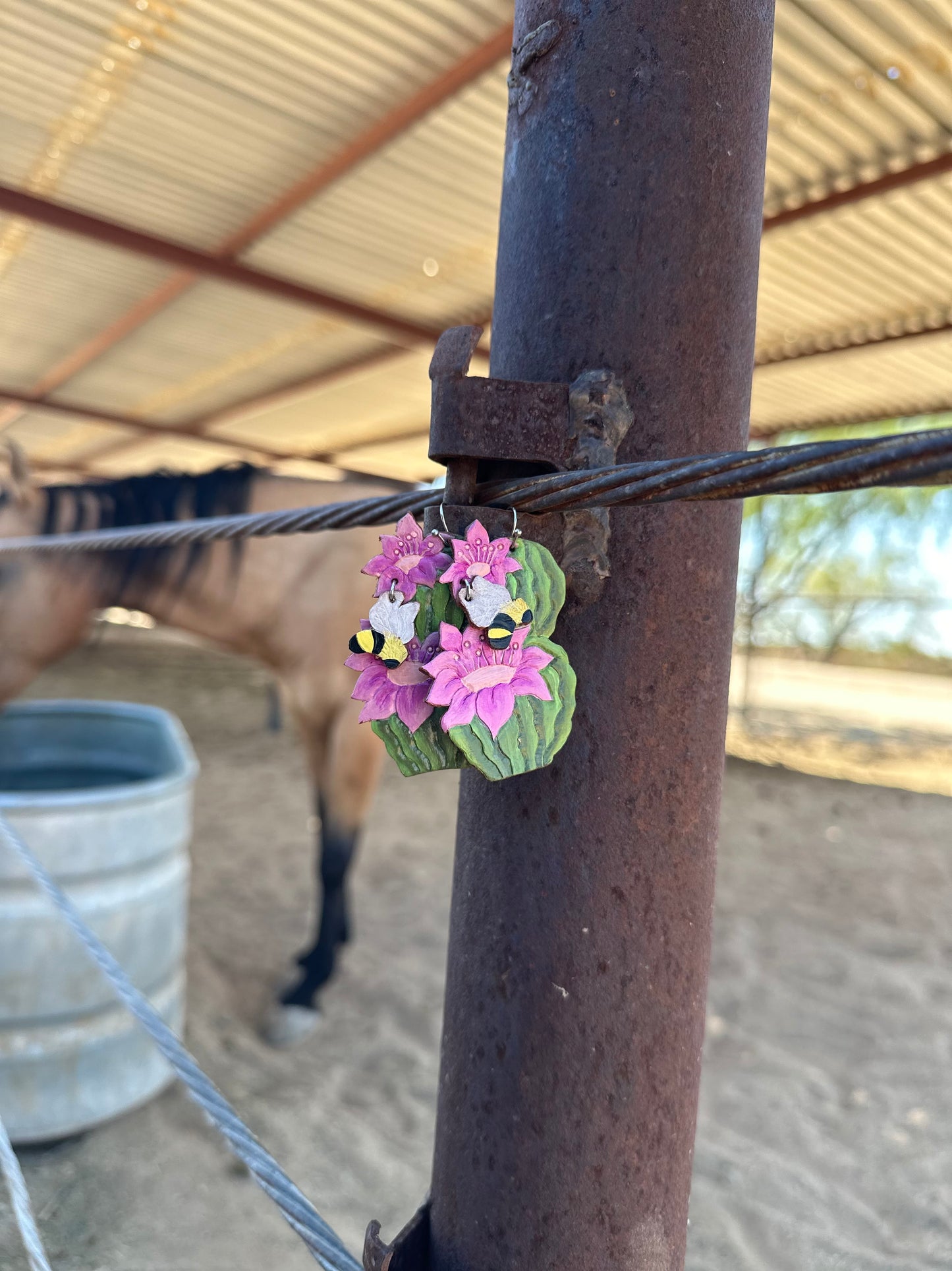 Earring - Bumble Bee Cactus